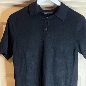 Banana Republic Sweater Polo - Short Sleeve - Black | Size Medium
